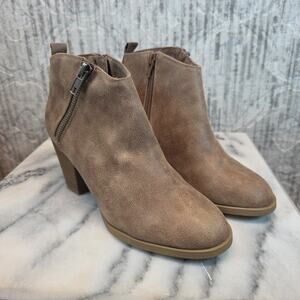 Report Womens Shoes Carlia Bootie Ankle Zip Chic Wedge Sz 6.5